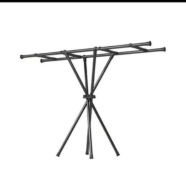 Foldable Tripod Clothing Rack - Adjustable Heavy-Duty Steel Frame