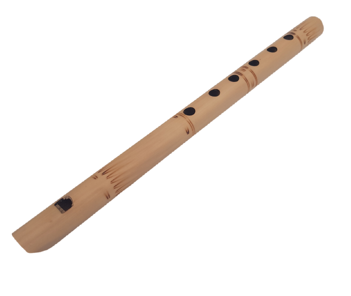 Flute 6 Tone Holes Bamboo Woodwind - Plain 30cm