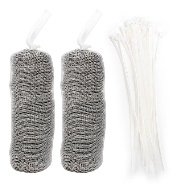 24 Pieces Lint Traps + Cable Ties - Stainless steel washing machine filters