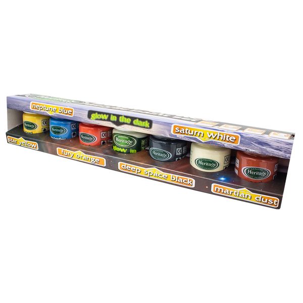 Heritage Acrylic Paint - Space Colour Set - 7 x 50ml