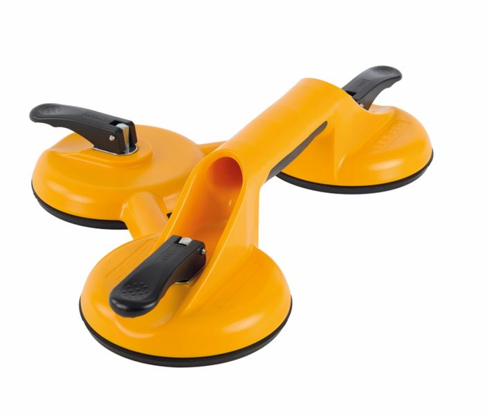 VERIBOR Suction Lifter (3-Cup, Plastic, Orange) 120 mm Ø