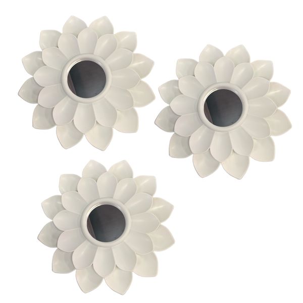 Mirror 3 Piece 34x34cm Flower