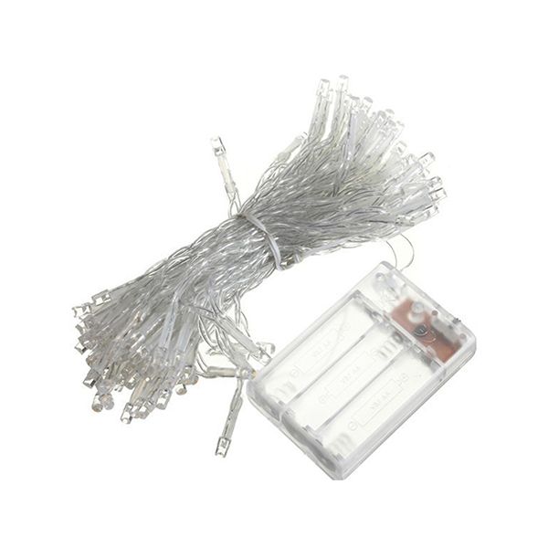 10m Battery Powered LED Fairy Lights - Warm White