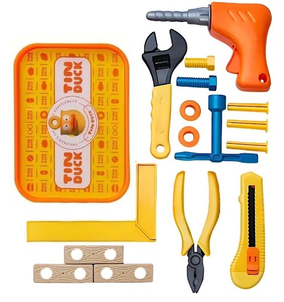 Kids' Toy Plastic Tool Set - Perfect for Little DIY Enthusiasts! - Set of 17