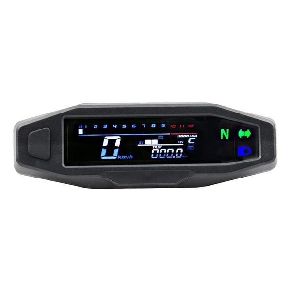 Motorcycle Digital Speedometer, Tachometer with 1-6 Speed LCD Display