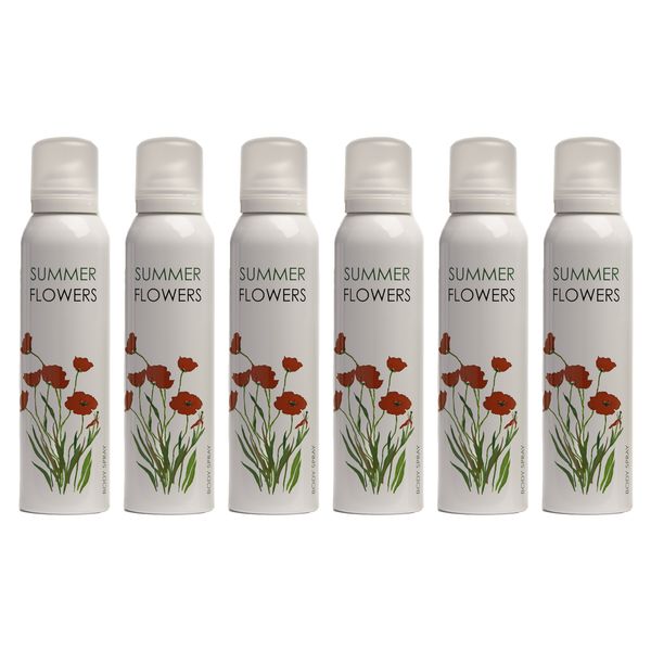 Summer Flowers Body Spray 6 Pack