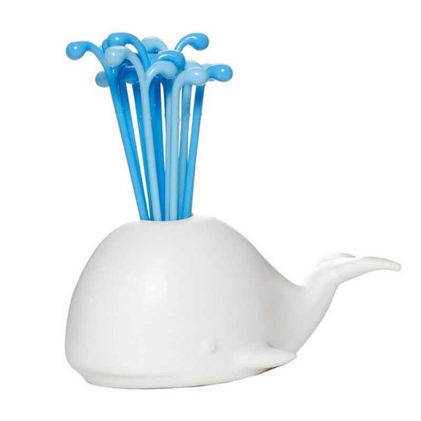 Whale Food Pick Fruit Dessert Cake Forks