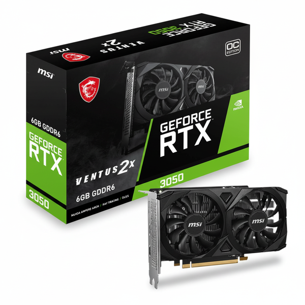 MSI GeForce RTX 3050 6GB GDDR6 Dual-Fan Graphics Card