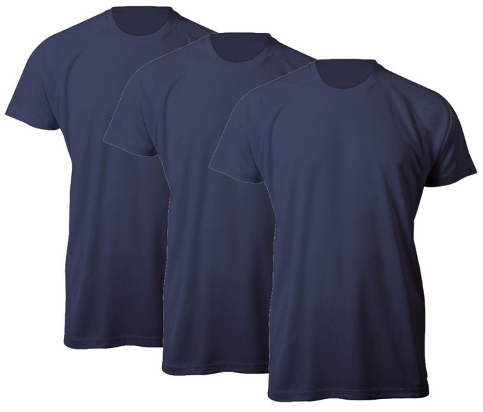 Moisture Wicking T-Shirt - Navy (3 Pack image