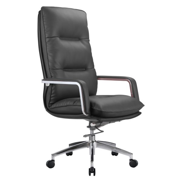 Monarch Premium High Back Office Chair with Faux Leather, Height Adjustable