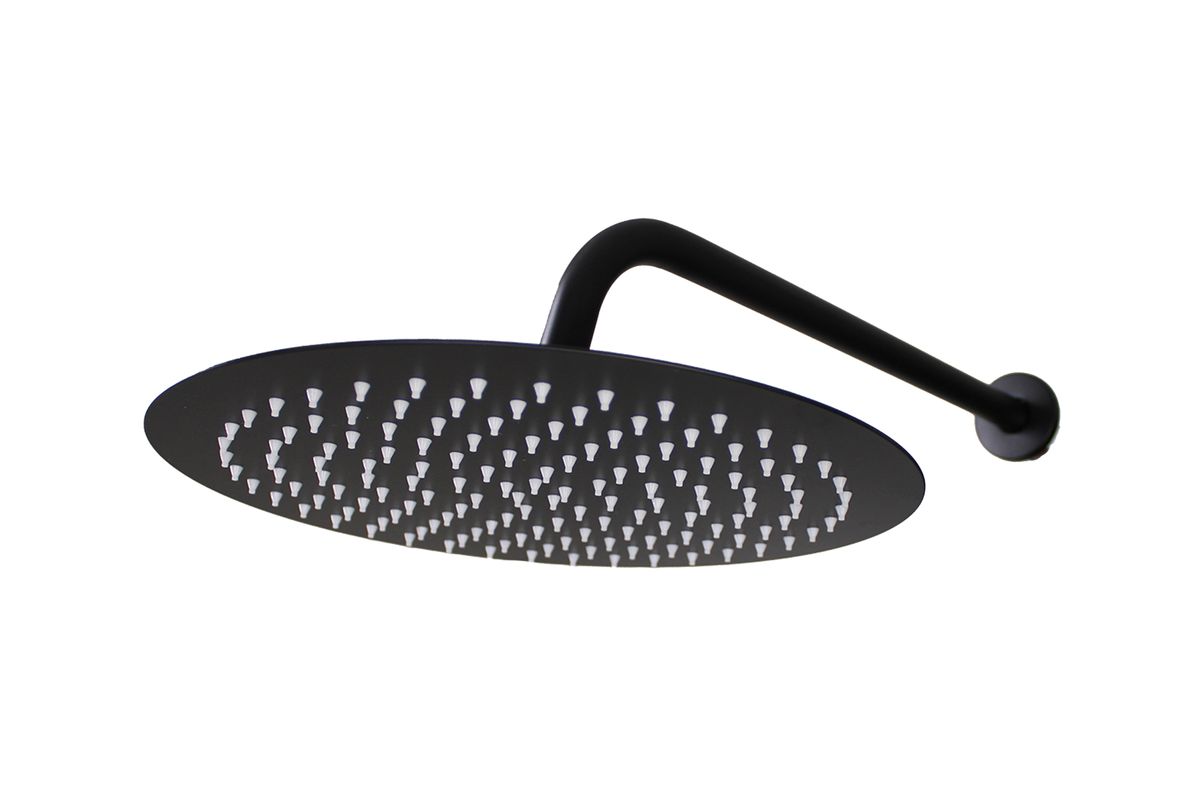 LMA 30cm Round Shower Head & 90 Bend 40cm Shower Arm Set