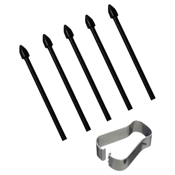 5-Piece Stylus Pen Tip Replacement Set with Removal Tool - Black