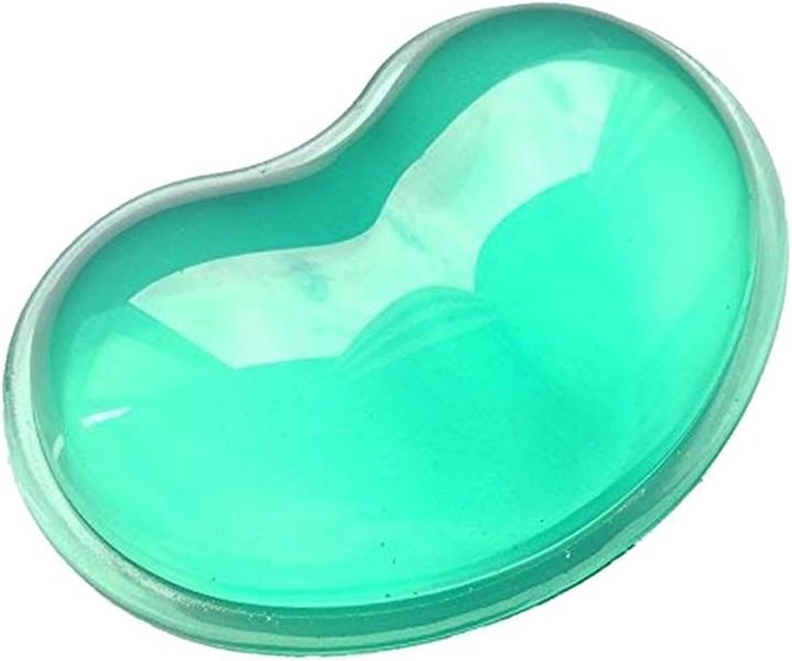 Green Heart Shaped Silicone Wrist Cushion Mouse Pad with Gel Filled