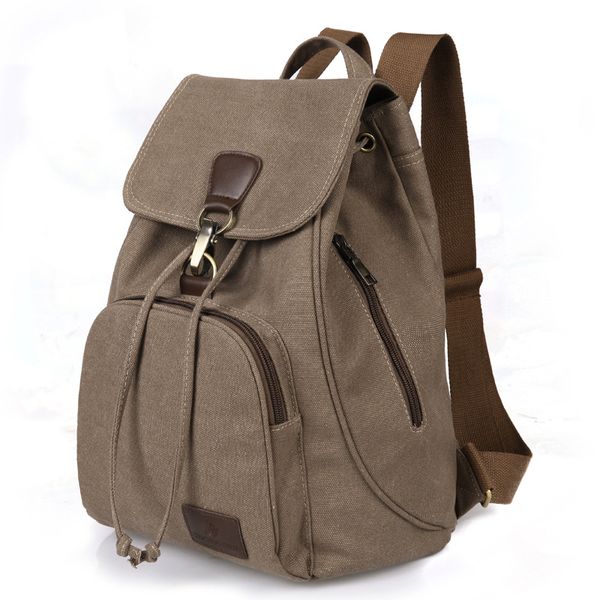 Vintage Canvas Backpack for Women Fashion Outdoor School Bag