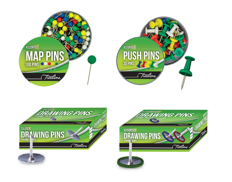 Treeline Assorted Pins - Set of 4