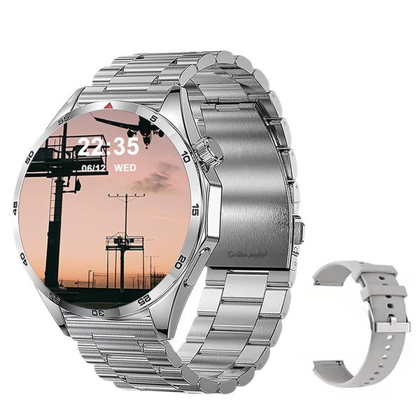 Smartwatch for Men 1.43" Silver Dual Strap Work &amp; Workout | Golden Perfect