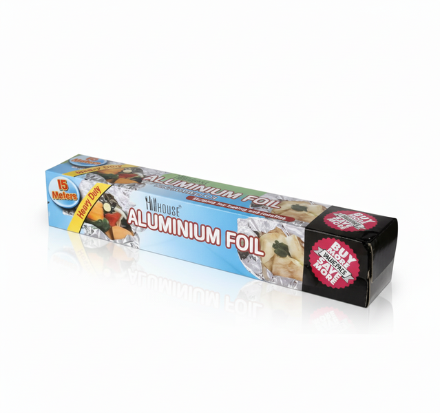 Hillhouse Heavy-Duty Disposable Aluminum Foil Roll 30 cm x 15 m