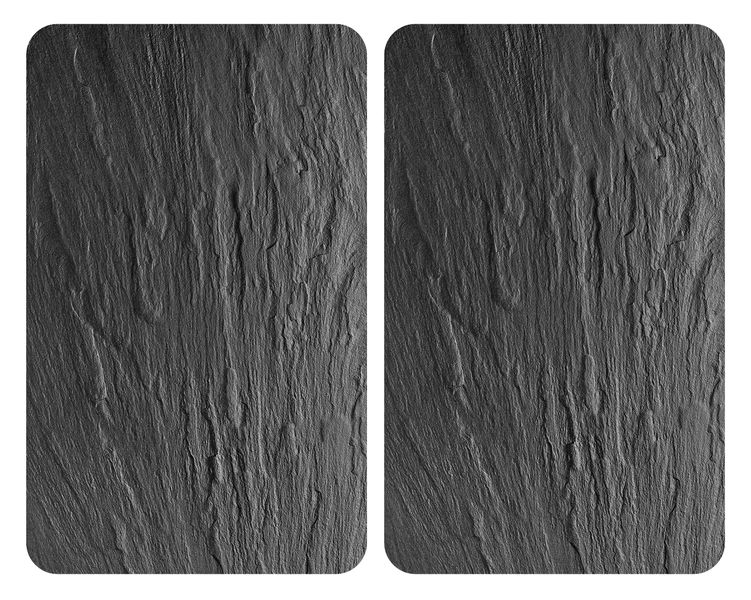 Wenko - Hob Cover Plates - 2Pc Universal Slate-Effect Glass - 30X52Cm