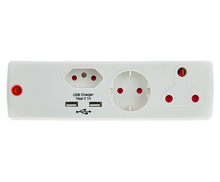 Electricmate 1X16Amp+1xSKO+1x5 3Pin+2.1USB