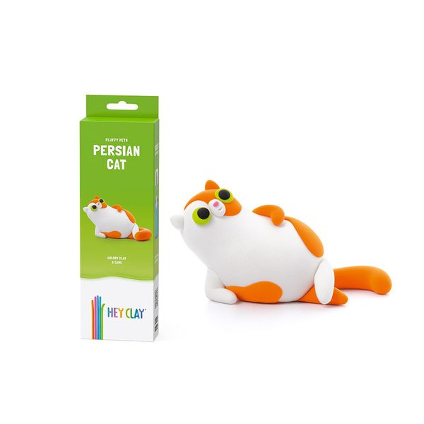 Hey Clay: Modelling Air-Dry Clay with Interactive App - Persian cat, 3 Cans