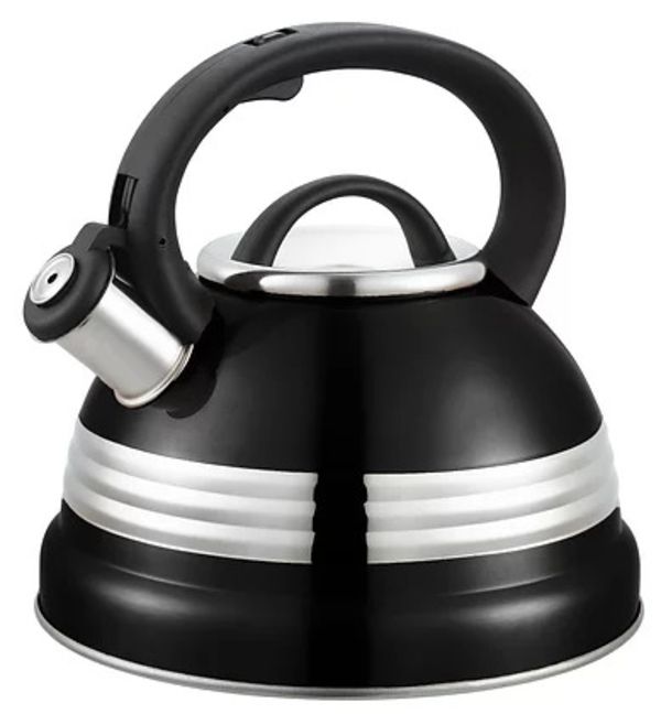 Kettle 3L Whistling With Stainless Steel Border Kitchen Essentials