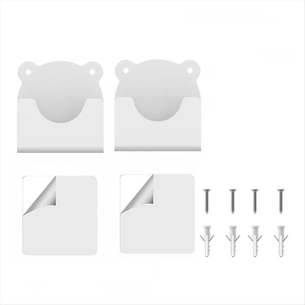 2 Pack Universal Acrylic Wall Mount Holder for Shower Curtain Rod Curtain R