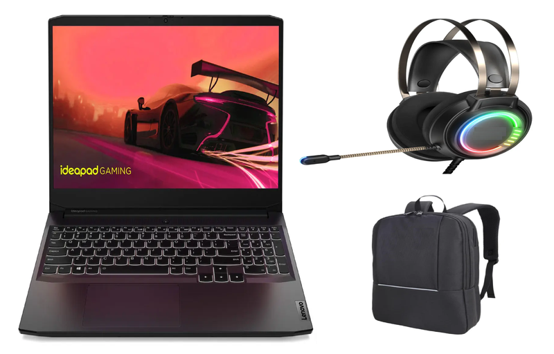 Lenovo IdeaPad Gaming 3 Ryzen 5 Laptop 32GB RAM/4TB SSD + Headset &amp; Bag