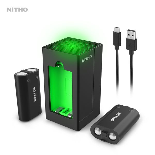 Nitho Twin Xbox Controllers Battery Charge Dock & Rechargeable Battery Pack