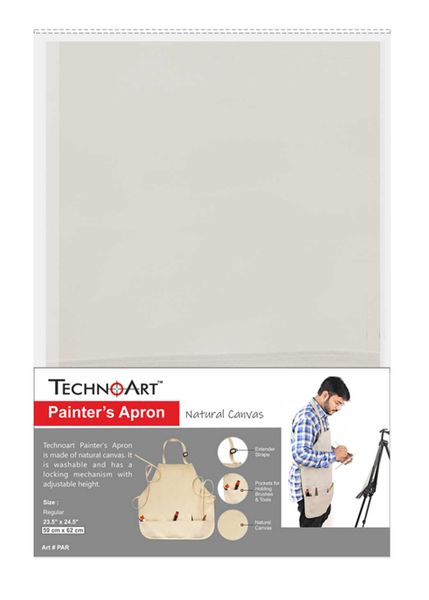 TechnoArt Apron - Natural Canvas 59cm x 62cm