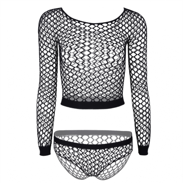 Lingerie Hot Transparent Women 2 Pcs Underwear Set Fishnet A