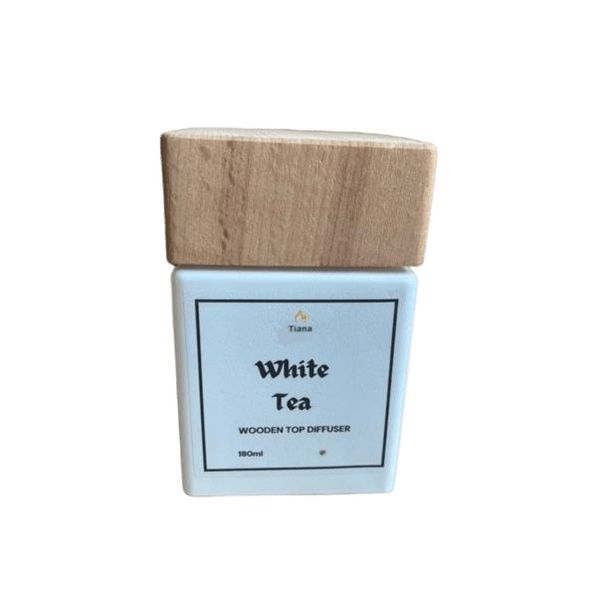 TTiana Wooden Top Diffuser- 180ml - White Tea