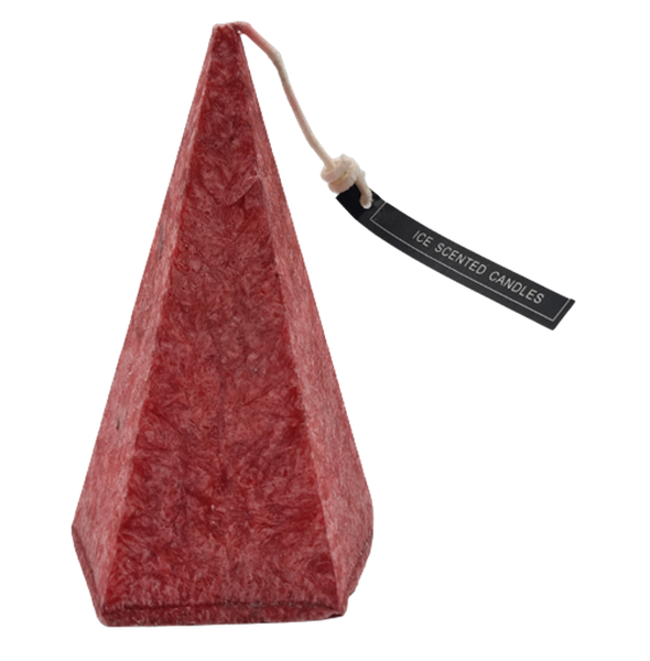 Pyramid Ice Scented Candle - Red