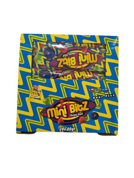 Ama Bom Bom Mini Bitz Sour Fizz Pack of 20 Chewy Sweets