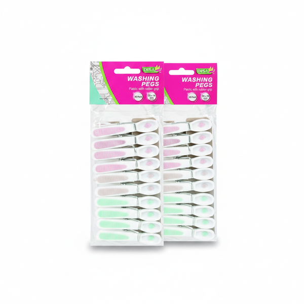 Disa Plastic Washing Pegs 83mm 20 Piece - 2 Pack