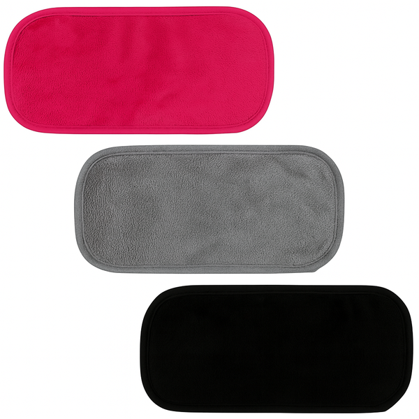 3 Piece SoftSwipe Towel Makeup Eraser Cloth - Pink, Black and Gray