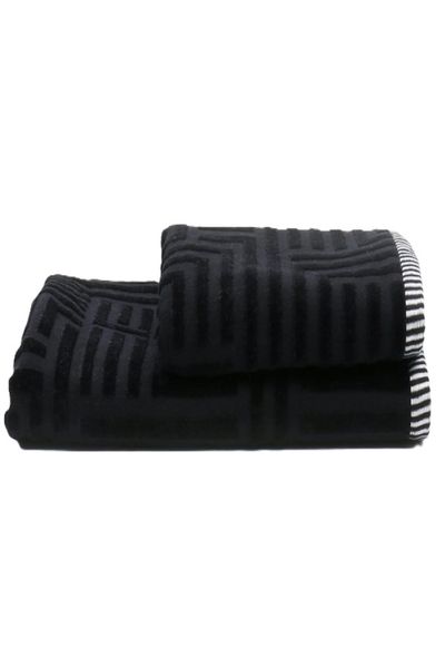 Cotton Jacquard Geometric Bath Sheet, 85x150cm