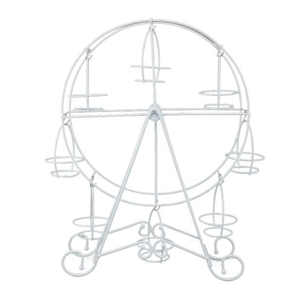 Ferris Wheel Cupcake Stand - Rotatable Stainless Steel For 8 Cupcakes
