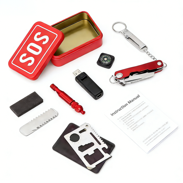 Outdoor Equipment And Wilderness Survival Tool Set