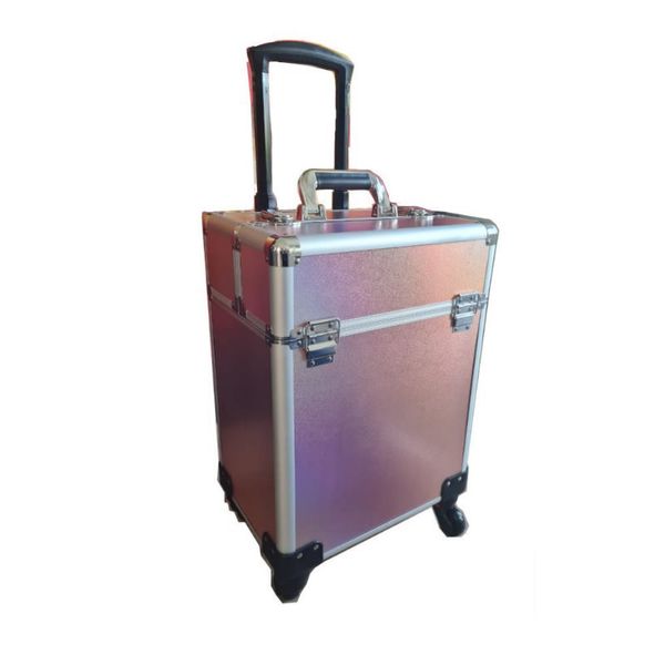 2 in 1 Aluminum Professional Makeup Trolley Case