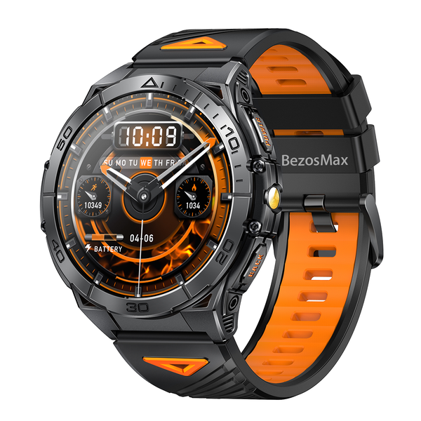 BezosMax 600mAh Rugged Smart Watch with Bluetooth Call &amp; Fitness Tracker