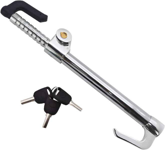 Stainless Steel Dual Steering Wheel &amp; Pedal Anti-Theft Lock