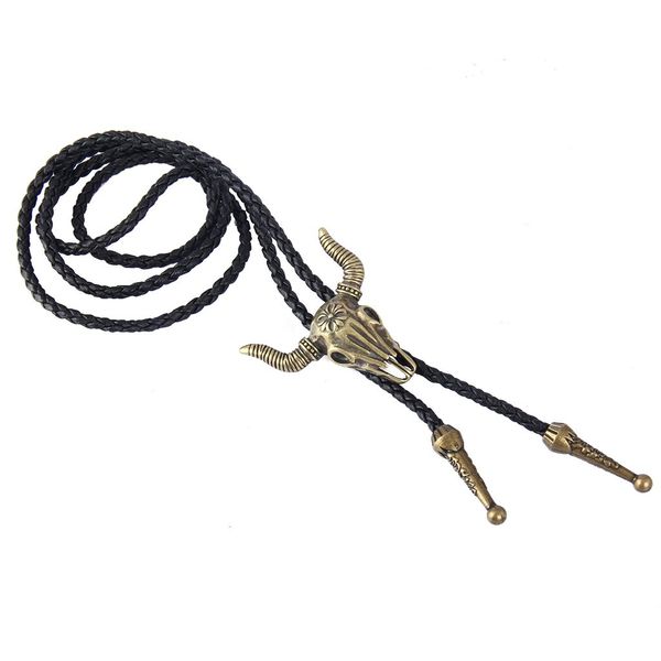 Bolo Tie Rodeo Cowboy Leather Necktie Western Necklace Costume Accessories