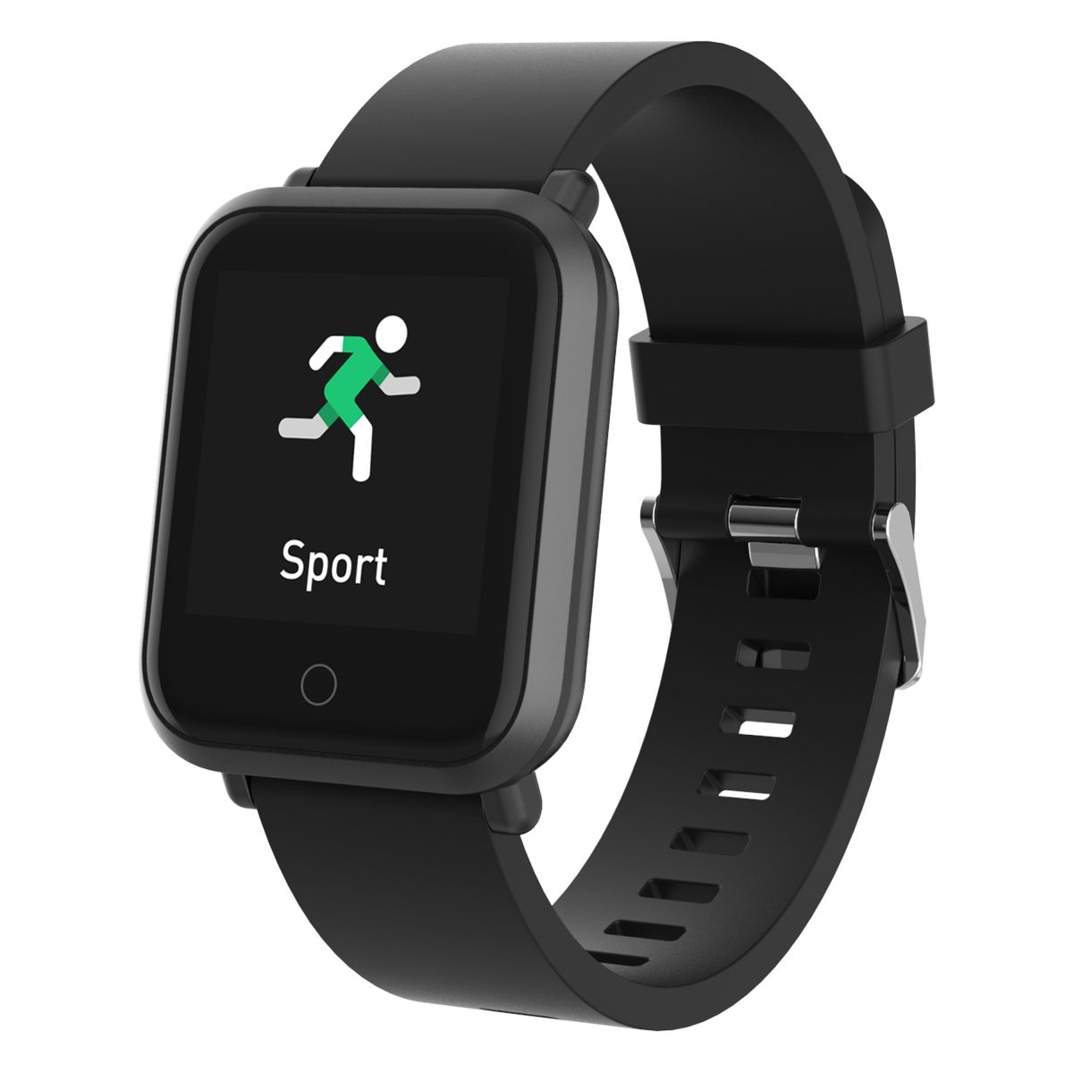 Volkano Smart Watch for Fitness with Heart Rate Monitor Black Serene