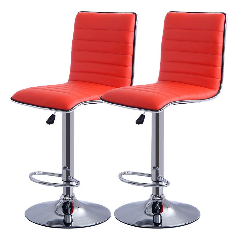 Bar Stools / Kitchen Counter Chairs Two Pack Red Colour Shop