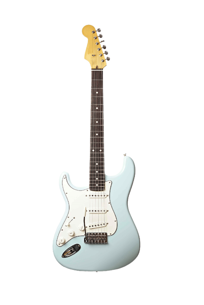 Premium Silver Left-Handed Electric Guitar