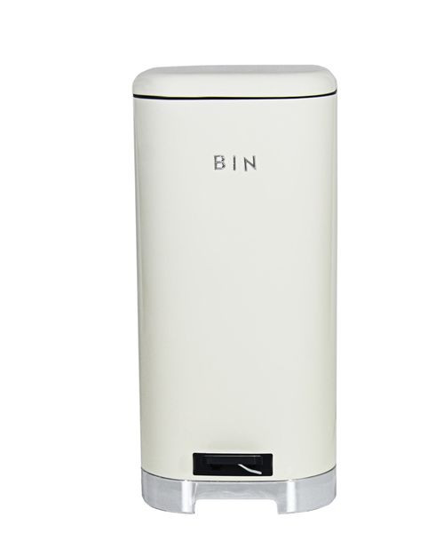 Retro Pedal Dust Bin - 20 Litre - Cream