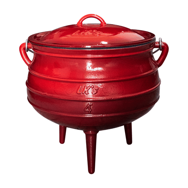 LK's Pot Red Enamel (3-Leg) No. 4 - 9.7L