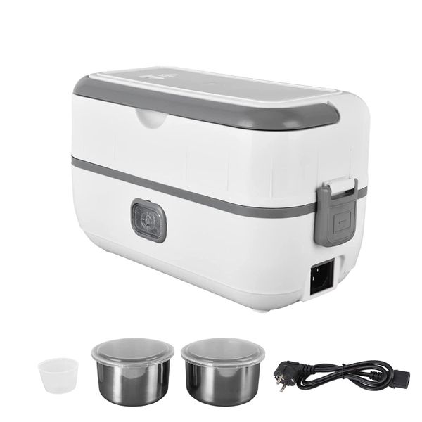 Electric Heating Lunch Box 1.2L with 2 S/S Liners - 200W