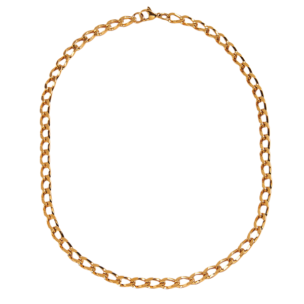 Gold-Plated Figaro Chain Necklace