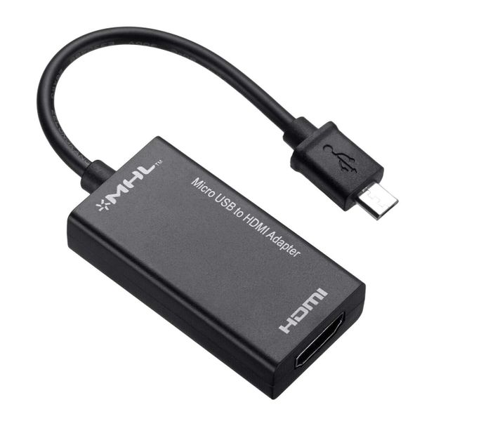 MHL V8 Micro-USB to HDMI Female Adapter Cable - 1080p Full HD Video &amp; Audio